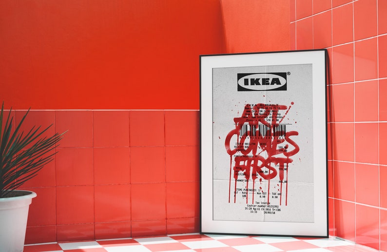 Ikea Receipt Modern Art Poster, Contemporary Art, Modern Art Print