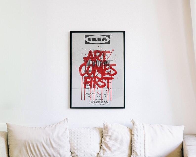 Ikea Receipt Modern Art Poster, Contemporary Art, Modern Art Print