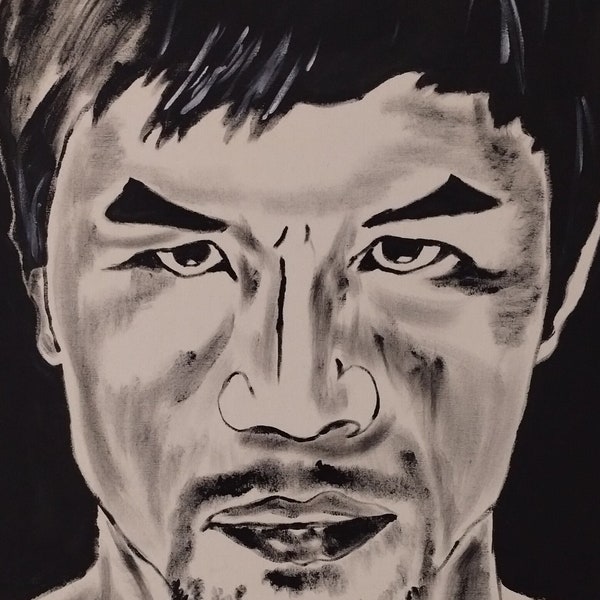 Manny "Pacman" Pacquiao on large canvas