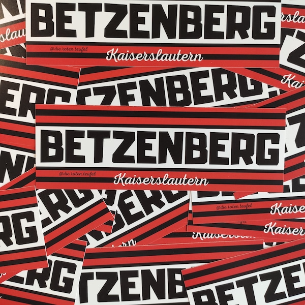 100x Kaiserslautern Sticker/ Aufkleber Betzenberg/ Ultras/ Westkurve Kaiserslautern/ Fußball Fanartikel/ 148x50mm