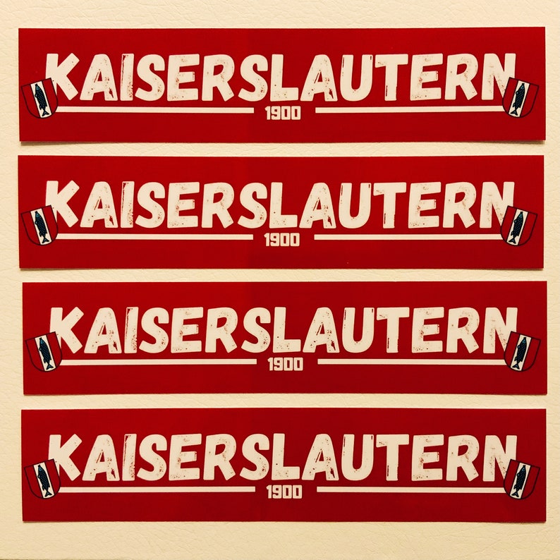 100x Kaiserslautern Sticker/ Aufkleber KL/ Lautern/ Ultras/ Betze/ Fußball Fanartikel/ 19,6x4,2 cm Bild 2
