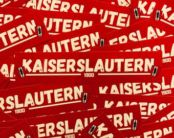 100x Kaiserslautern stickers/stickers KL/Lautern/Ultras/Betze/football fan items/19.6 x 4.2 cm