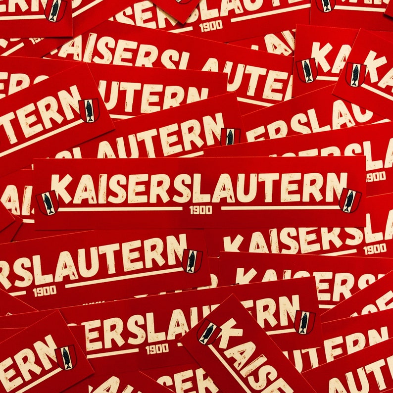 100x Kaiserslautern Sticker/ Aufkleber KL/ Lautern/ Ultras/ Betze/ Fußball Fanartikel/ 19,6x4,2 cm Bild 1