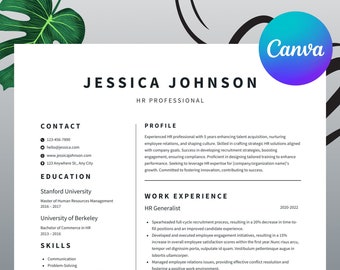 Professional Resume Resume and Cover Letter Template Resume Canva Professional Modern Resume and Cover Letter Canva CV