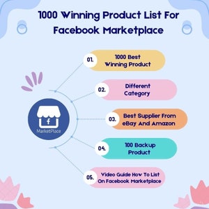 1000 Winning Product List For Facebook Marketplace Drop Shipping