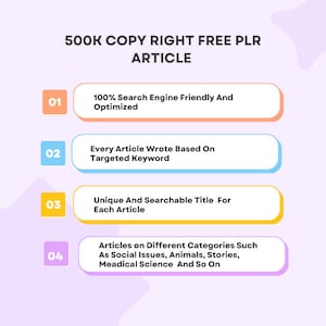 500k Search Engine Optimize Copy Right Free Article For Website Or Content