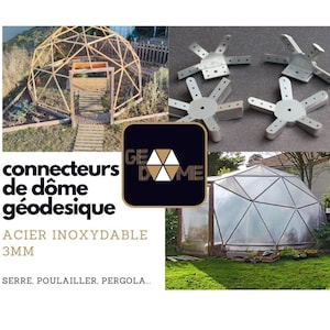 Connectoren voor V2 F2 roestvrijstalen geodetische koepelkas.
