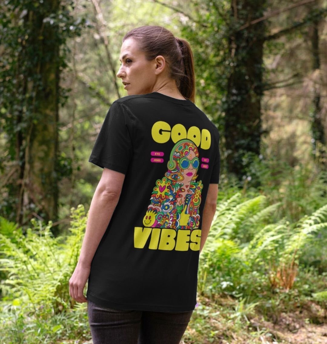 Good Vibes T-shirt (back Print) - Etsy