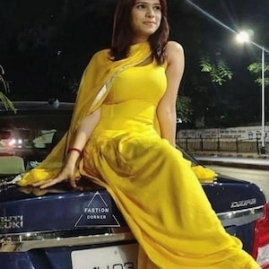 Yellow Punjabi Patiala Suit Salwar Kameez Handmade Designer Kameez Salwar Suit Custom Made Suit For Women Indian Dress Kurta Patiala Outfit
