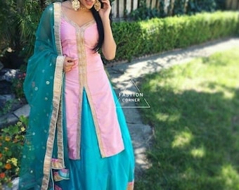 Custom Crepe Lehenga Choli: Indian Wedding Outfit, Stitched