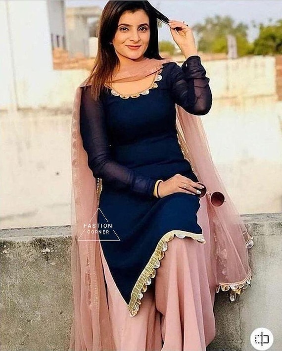 Desi punjabi suit hot sale