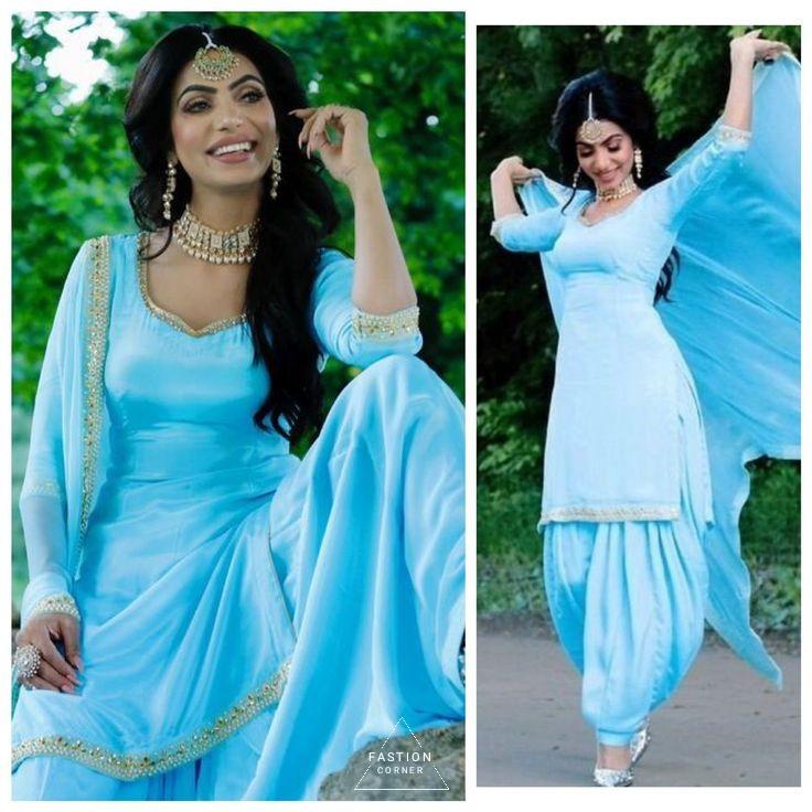 Blue Salwar Suit Etsy Canada