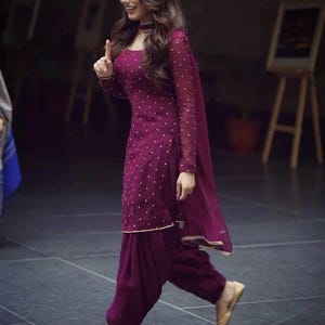 Punjabi Patiala Suit Punjabi Salwar Kameez Custom Made To Measure Suit For Women and Girls Festive Wear Suit Wedding Wear Suits