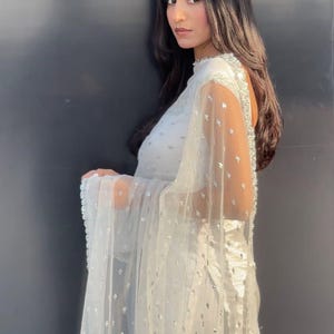 Designer White Salwar Kameez Suit Punjabi Patiala Shalwar kameez Custom Made Suit