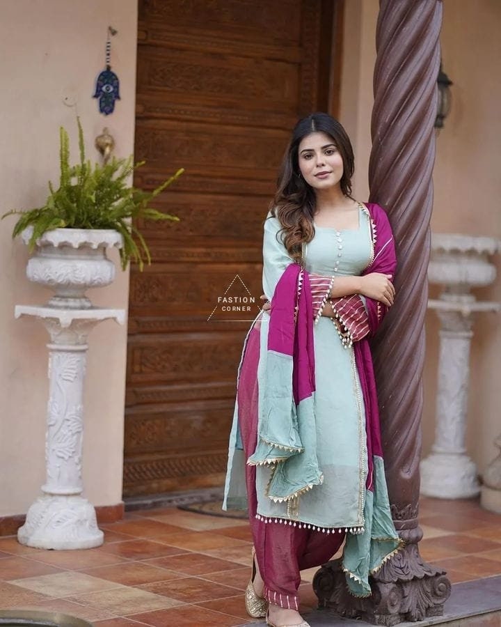 Firozi Dupatta - Etsy