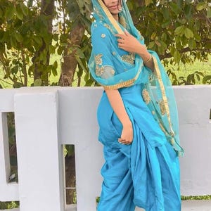Designer Handmade Shalwar kameez Punjabi Patiala suit for women's and girls dhoti salwar suit for women made to measure dress With Earring