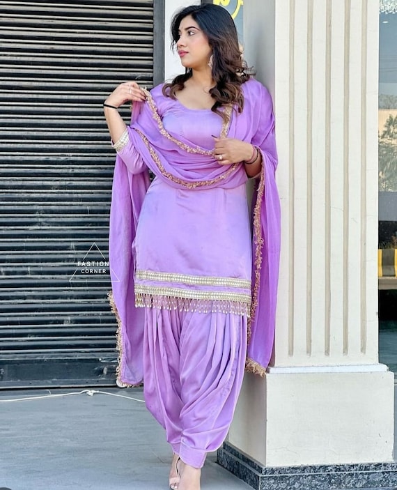 Lavender Dress Combination | Lilac Colour Punjabi Dress | Lavender Suit  Design | Lavender Dress | Combination dresses, Lavender color dress,  Lavender dress outfit