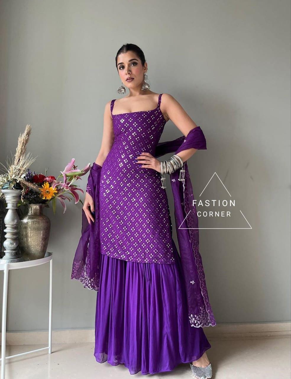 sharara dress short top Sharara With Short Top