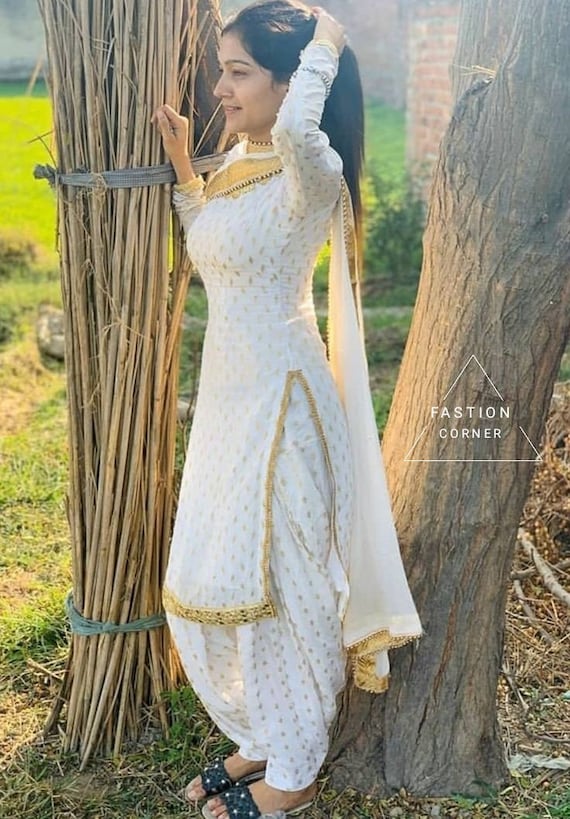 white christmas dresses White Net Embroidered Punjabi Patiala Salwar Suit – CNP Associates LLC main image 0