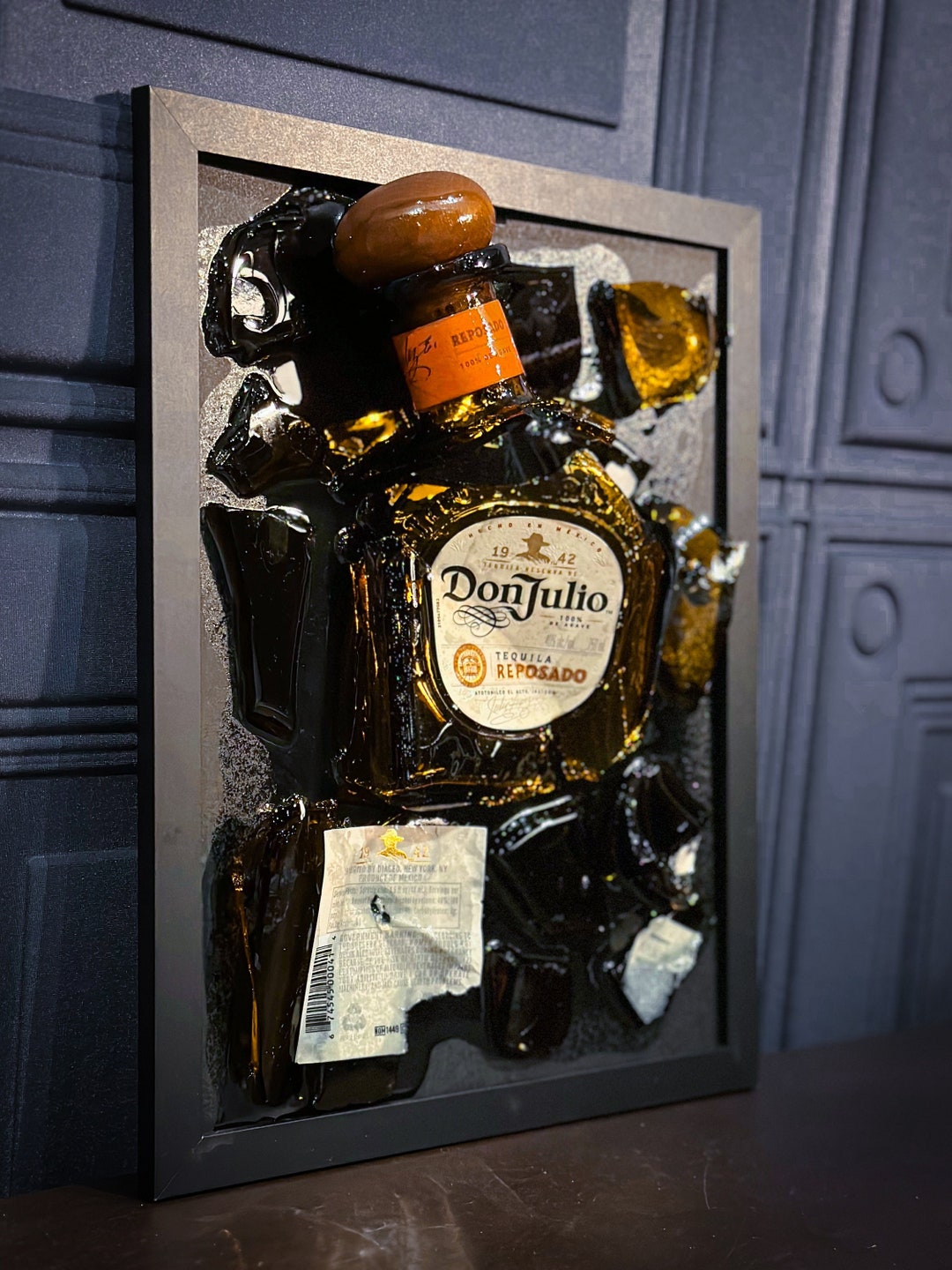 Broken Liquor Bottle Art Etsy