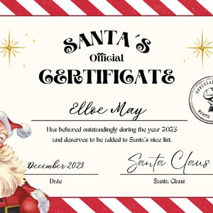 Carta do Papai Noel e Certificado, Lista de desejos Impressão de Natal - Papai Noel Crianças Boneco de neve Elfo Lista de desejos Northpole Sra. Claus Natal Etsy Mais vendido Criança