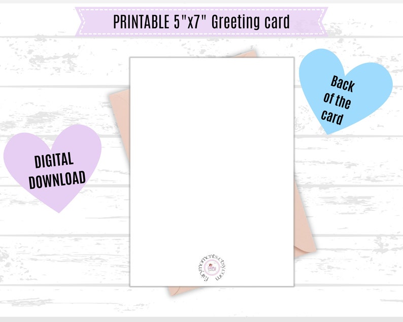Printable Mother's Day Card Printable Card 5x7 PDF JPG Instant Download ...