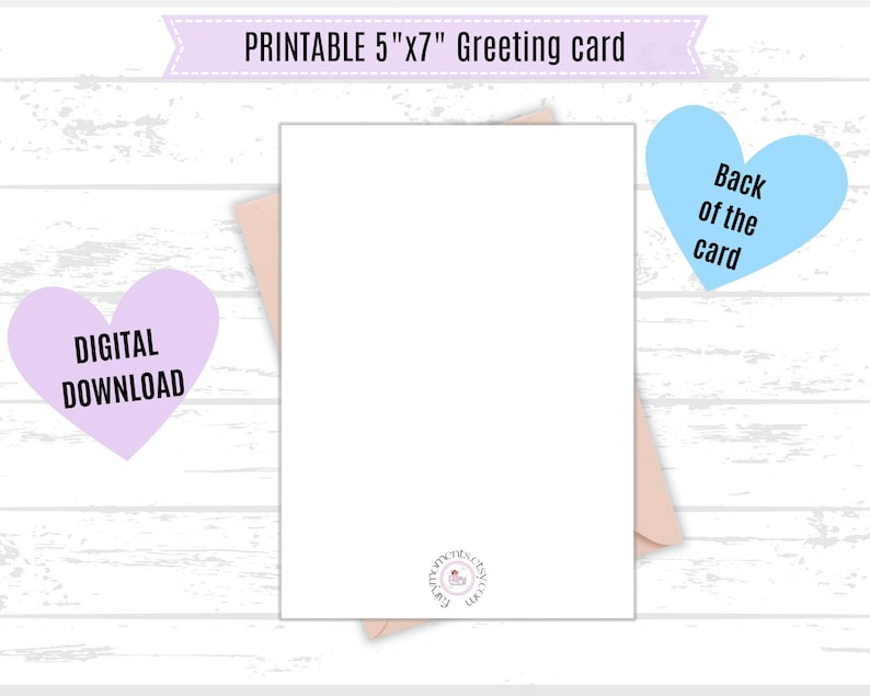 Printable Birthday Card Printable Card 5x7 PDF JPG Instant Download ...