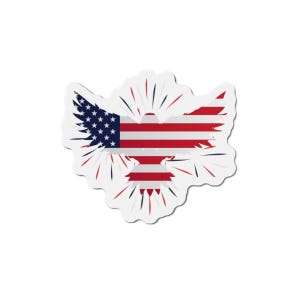 Patriotic Eagle Die-Cut Magnets - Americana Decor for Fridges, Gifts for Veterans, Fourth of July, Memorial Day, Home Office Decor