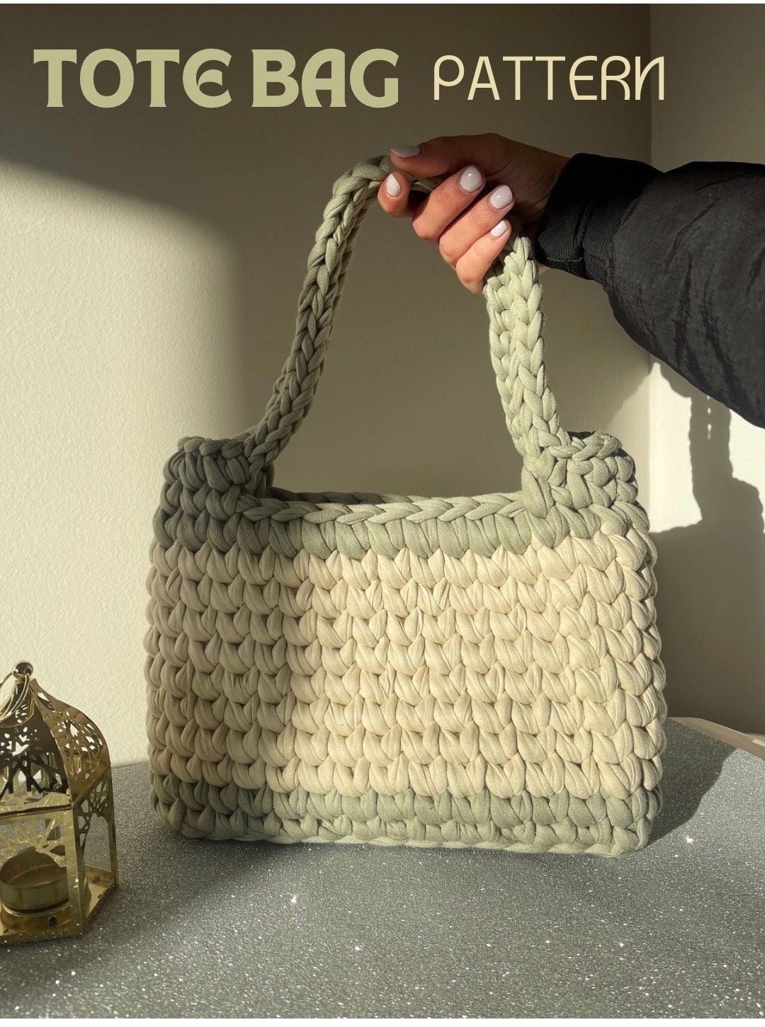 Crochet Bag PATTERN DIY Easy Tutorial for Personalized Tote Bag