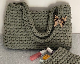 Pack de patrones de bolsos de crochet DIY - Tutorial de bolso tote + neceser de maquillaje - Patrones de crochet descargables en inglés