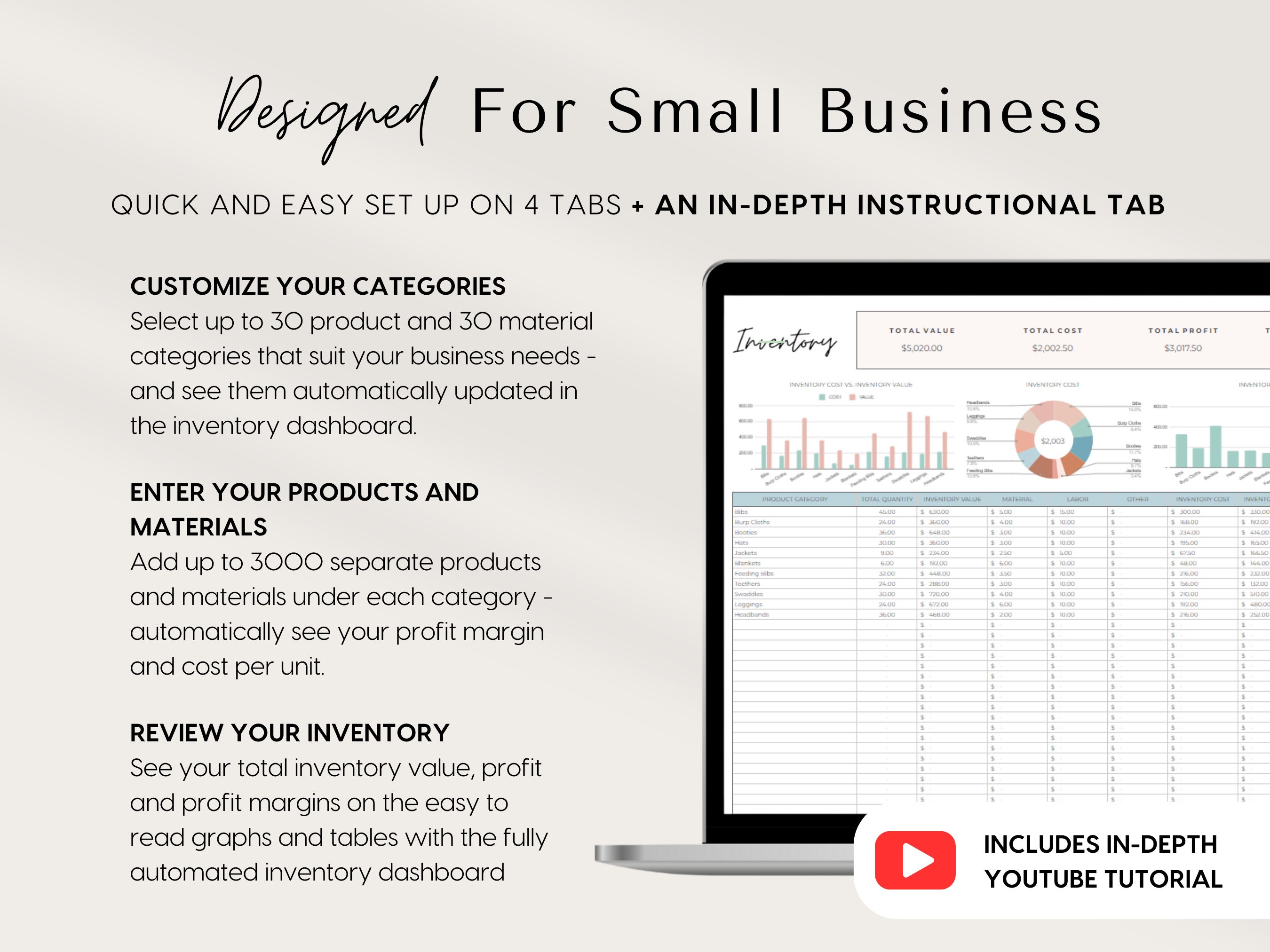 Inventory Tracker Spreadsheet Google Sheets Small Business Inventory ...