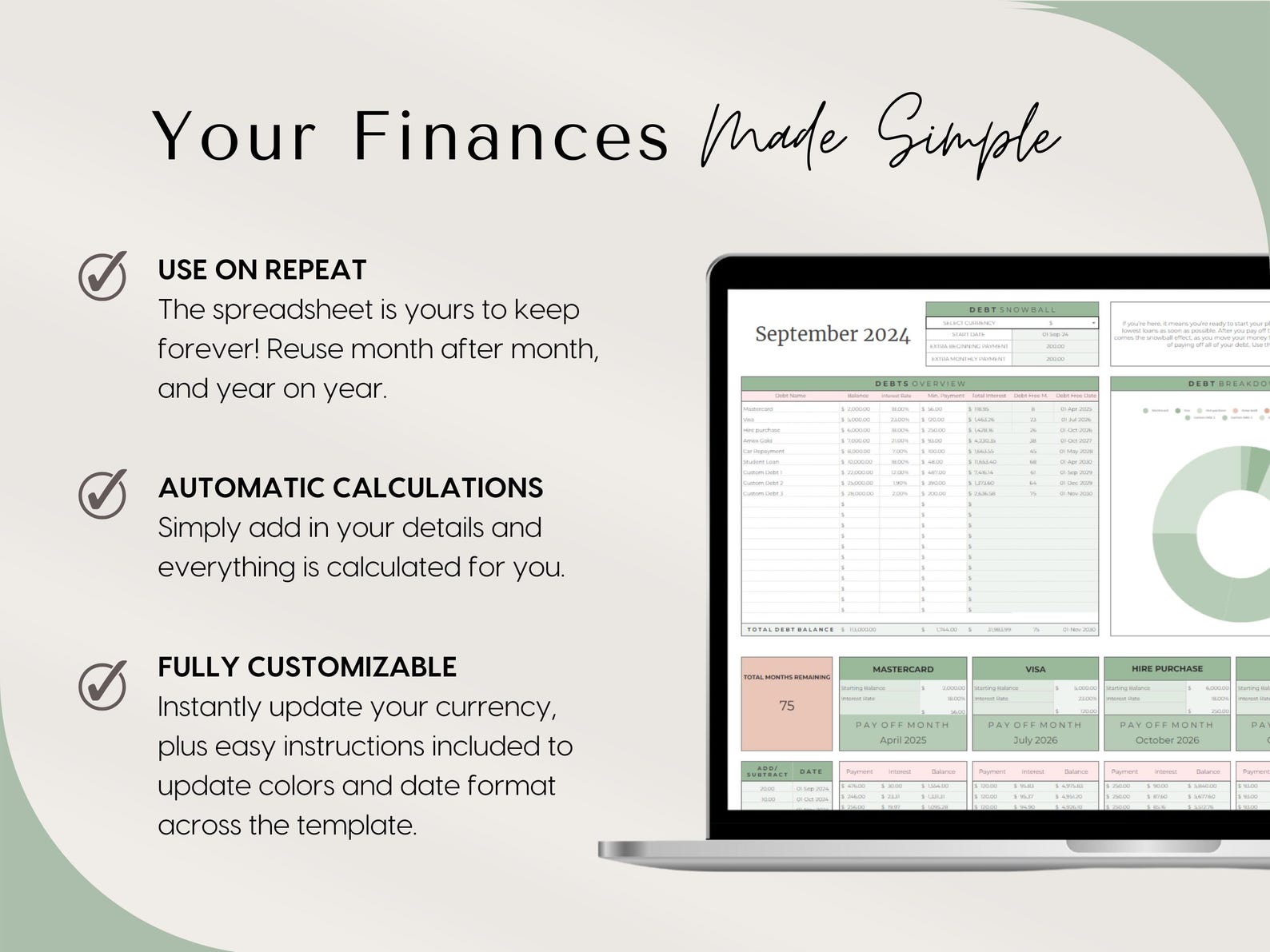 Debt Snowball Spreadsheet Excel Debt Payoff Spreadsheet Debt Snowball ...