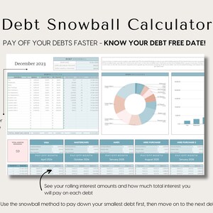 Ultimate Paycheck Budget Spreadsheet for Microsoft Excel and google sheets Bill Calendar with Savings Tracker and Debt snowball pay off calculator, Bi-weekly Weekly Monthly Budget Planner template, easy to use,  budget by paycheck