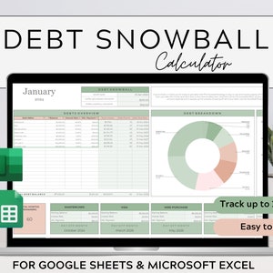 Debt Snowball Spreadsheet Excel Debt Payoff Tracker Debt Snowball Calculator Excel Google Sheets Mortgage Payoff Student Loan Tracker