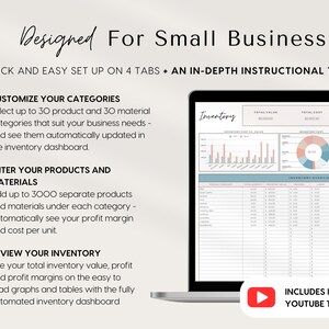 Small Business Inventory Tracker Spreadsheet Stock Management Worksheet ...