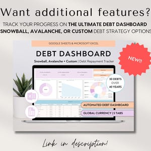 Debt Snowball Spreadsheet for Excel Debt Payoff Tracker Debt Snowball Calculator Excel Mortgage Payoff Tracker Debt Budget Debt Tracker, student loan pay off calculator, mortgage pay off calculator, credit card pay down calculator
