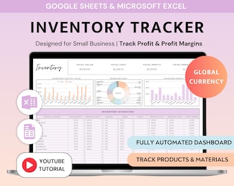 Inventory Tracker Spreadsheet Excel Small Business Inventory Worksheet Google Sheets Product Log Inventory Etsy Sales and Profit Tracker