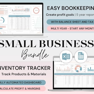 Pacote de Planilhas para Pequenas Empresas | Controle de Estoque e Contabilidade (Excel e Planilhas Google) (Download Digital)