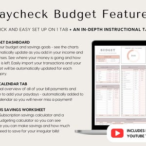 Paycheck Budget for Excel and Google Sheets Budget By Paycheck Spreadsheet Bill Tracker Monthly Bi-weekly Weekly Budget Planner Template, budget template for excel google sheets, start on any month, debt snowball planner, debt pay off calculator