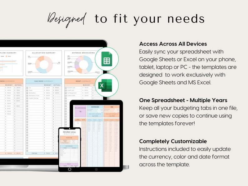 Paycheck Budget for Excel and Google Sheets Budget By Paycheck Spreadsheet Bill Tracker Monthly Bi-weekly Weekly Budget Planner Template, budget template for excel google sheets, start on any month, debt snowball planner, debt pay off calculator