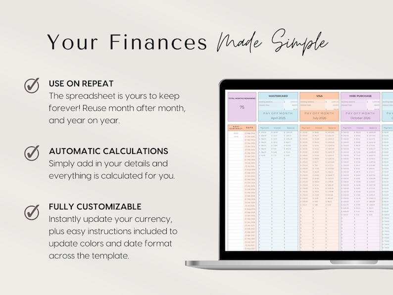 Debt Snowball Spreadsheet for Excel Debt Payoff Tracker Debt Snowball Calculator Excel Mortgage Payoff Tracker Debt Budget Debt Tracker, student loan pay off calculator, mortgage pay off calculator, credit card pay down calculator