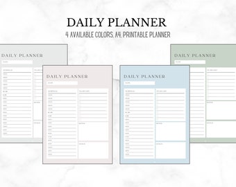 Daily Planner Printable, Hourly Planner, Military Time Plan, Time ...