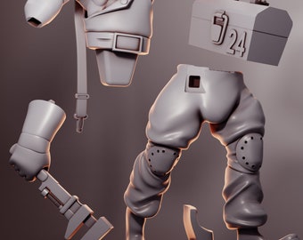 Team Fortress 2 Buff Engineer Model/figure 3D Resin Print 
