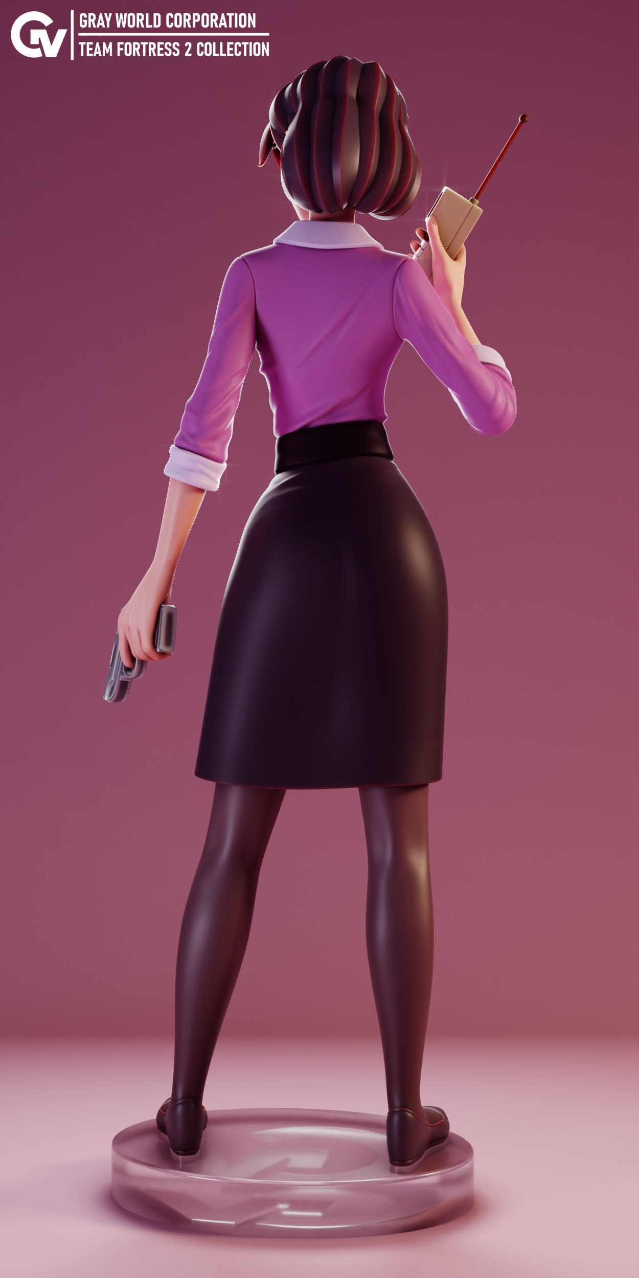 Team Fortress 2 Miss Pauling Display Modelfigurine 3d Resin Print - Etsy