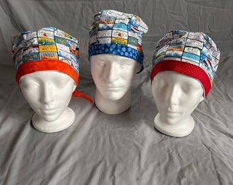 Travel Collection I Stylish Tie-Back Scrub Cap | Soft, Breathable, All-Day Comfort