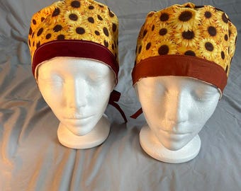 Floral Collection I Stylish Tie-Back Scrub Cap | Soft, Breathable, All-Day Comfort