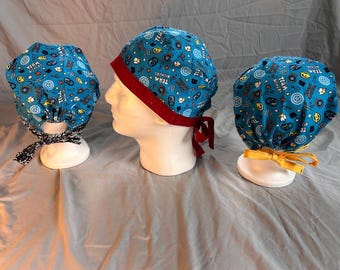 Team Avengers I Stylish Tie-Back Scrub Cap | Soft, Breathable, All-Day Comfort