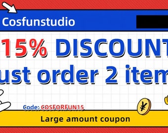 15% Discount Promo- Order 2 Items or more
