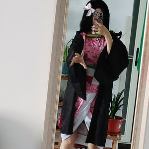 Kimono Outfit Set Japanese Anime Cosplay Costume image 9