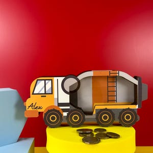 Made to Order Personalized Custom Truck Series Chidren Money Box, Piggy Bank, Gifts for Kids, Baby Gifts, Custom Gifts for Kids
